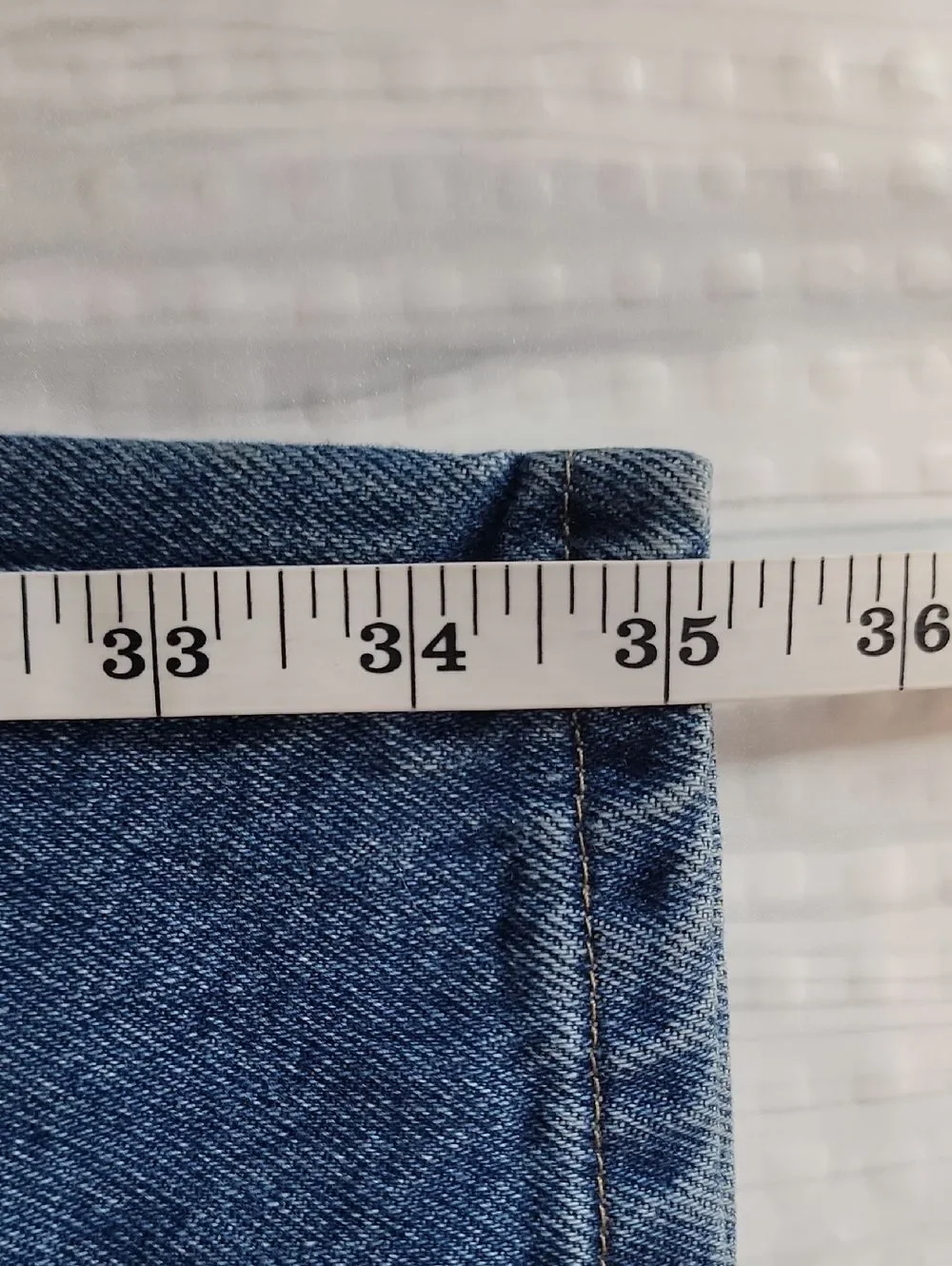 Wrangler Blue Denim Jeans Straight Leg Cotton Mens Size 34 X 36